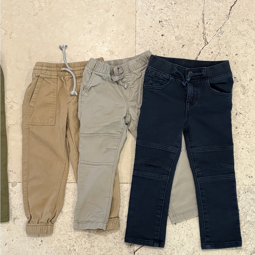 H&M, Cat & Jack, OshKosh- Boys Bottoms -khaki , tan , and denim